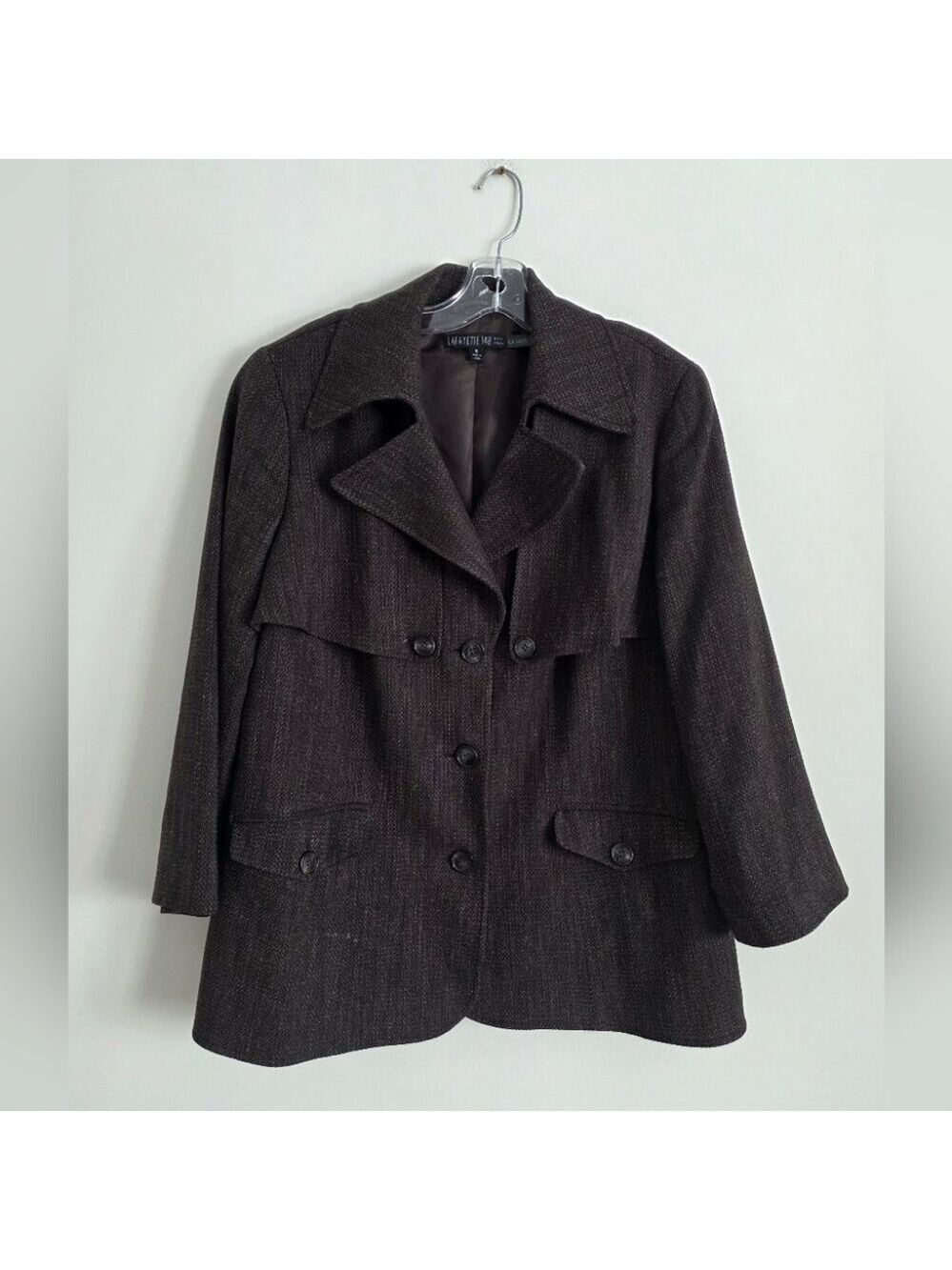 LAFAYETTE 148 | Wool Linen Blazer Jacket Brown Sz 16